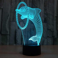 Dolphin 3D Illusion Lamp