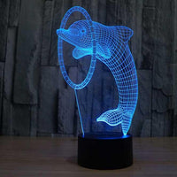 Dolphin 3D Illusion Lamp