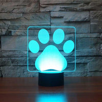 Dog Paw 3D Illusion Lamp