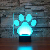 Dog Paw 3D Illusion Lamp