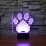 Dog Paw 3D Illusion Lamp