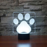 Dog Paw 3D Illusion Lamp