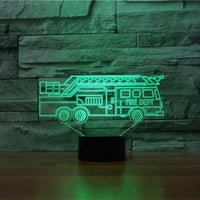 Fire Truck 3D Illusion Lamp