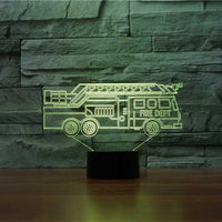 Fire Truck 3D Illusion Lamp