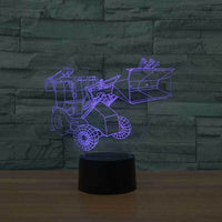 Excavator 3D Illusion Lamp