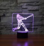 Baseball Player 3D Illusion Lamp